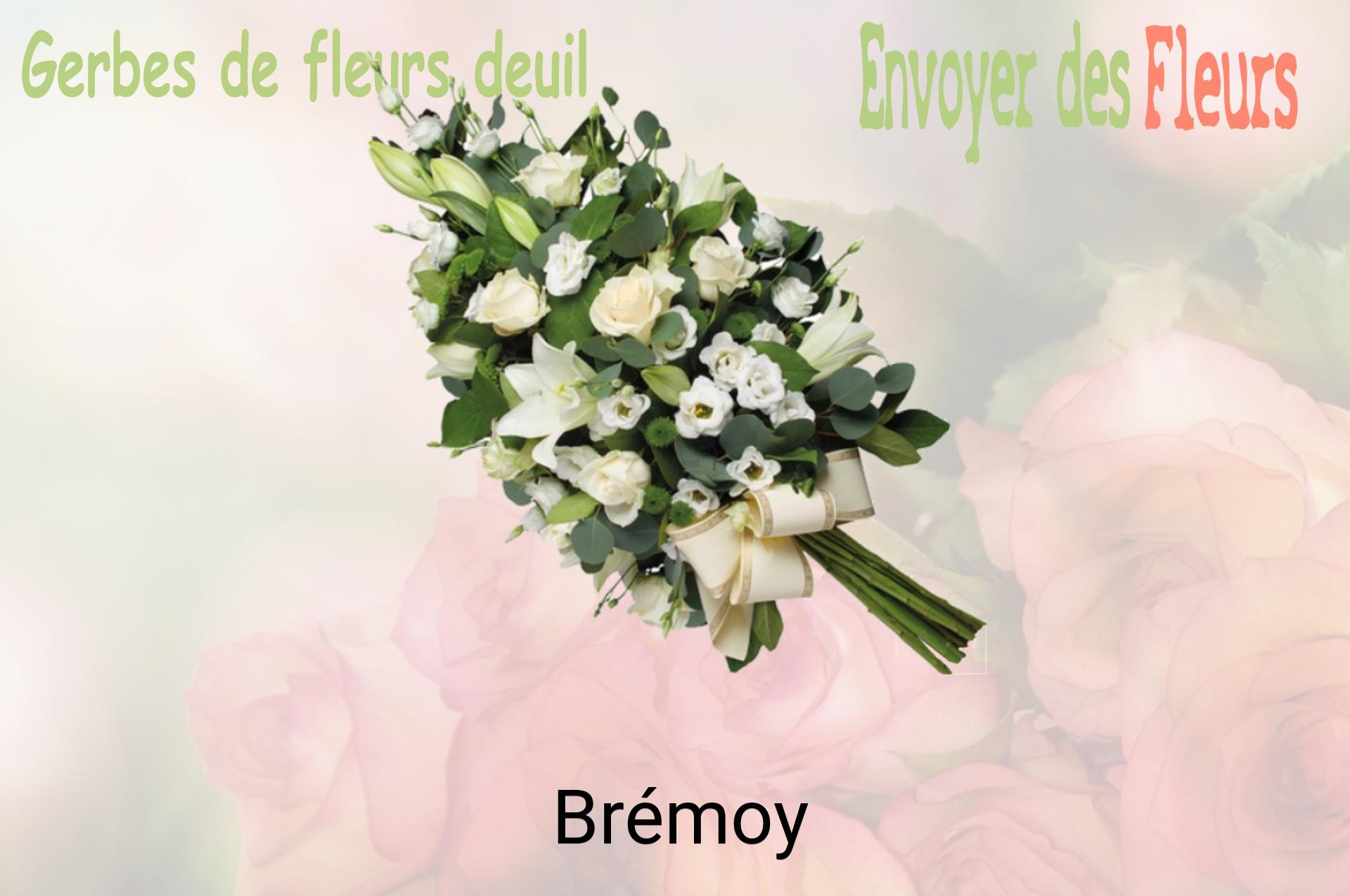 Gerbe de fleurs de deuil livrée à Brémoy